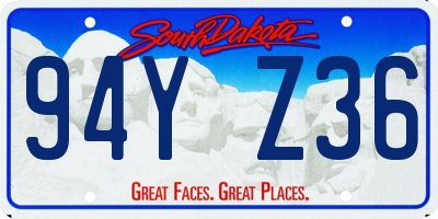 SD license plate 94YZ36