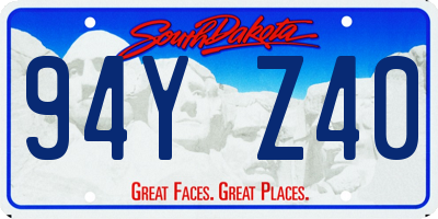 SD license plate 94YZ40