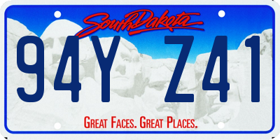 SD license plate 94YZ41