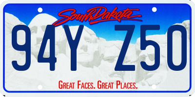 SD license plate 94YZ50