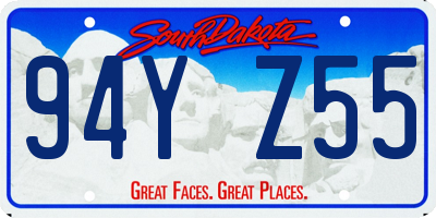 SD license plate 94YZ55