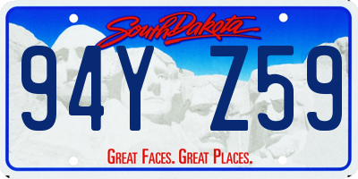 SD license plate 94YZ59