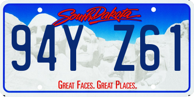 SD license plate 94YZ61