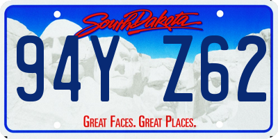 SD license plate 94YZ62