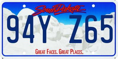 SD license plate 94YZ65