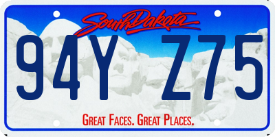 SD license plate 94YZ75