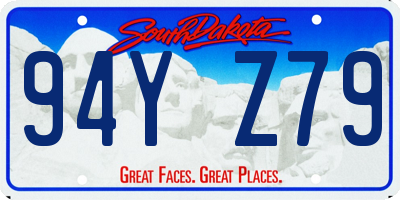 SD license plate 94YZ79