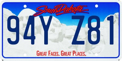 SD license plate 94YZ81
