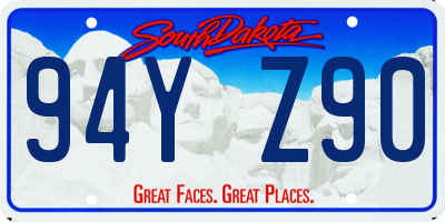 SD license plate 94YZ90