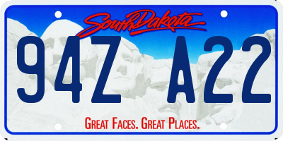 SD license plate 94ZA22
