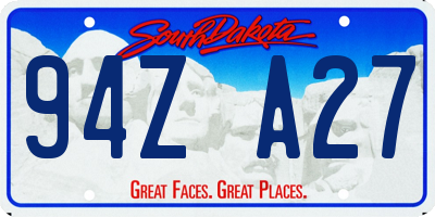 SD license plate 94ZA27