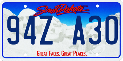 SD license plate 94ZA30