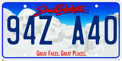SD license plate 94ZA40