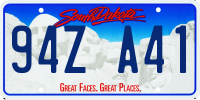 SD license plate 94ZA41