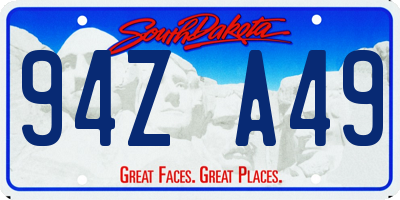 SD license plate 94ZA49