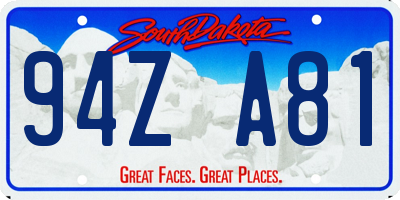 SD license plate 94ZA81