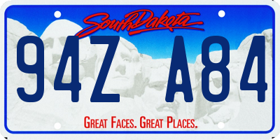 SD license plate 94ZA84