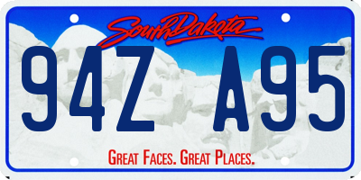 SD license plate 94ZA95