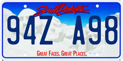 SD license plate 94ZA98