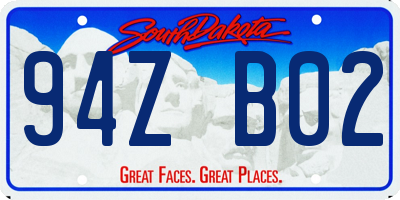 SD license plate 94ZB02