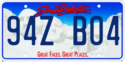SD license plate 94ZB04