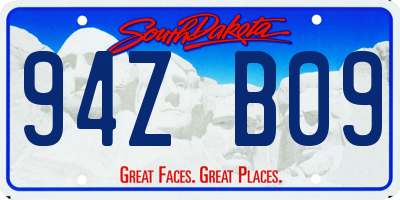 SD license plate 94ZB09