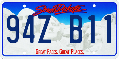 SD license plate 94ZB11
