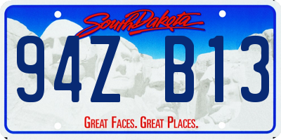 SD license plate 94ZB13