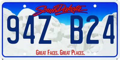SD license plate 94ZB24