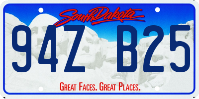 SD license plate 94ZB25