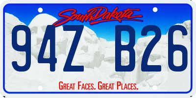 SD license plate 94ZB26