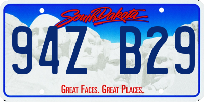 SD license plate 94ZB29