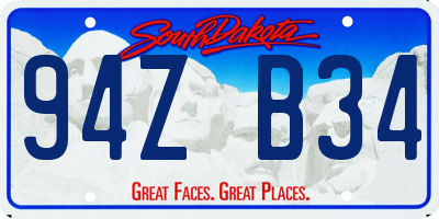SD license plate 94ZB34