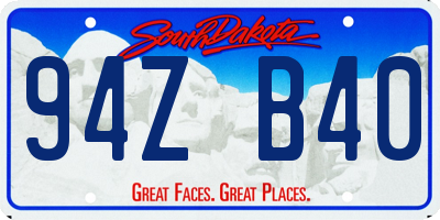 SD license plate 94ZB40
