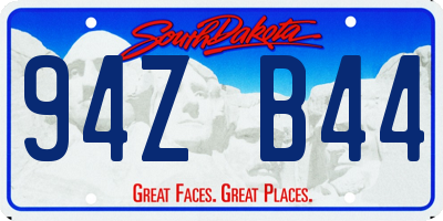 SD license plate 94ZB44