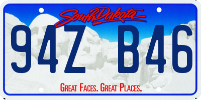 SD license plate 94ZB46