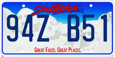 SD license plate 94ZB51