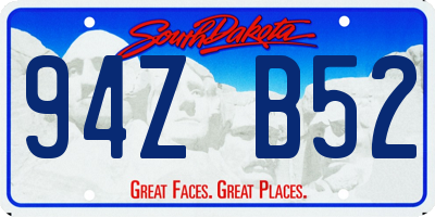 SD license plate 94ZB52