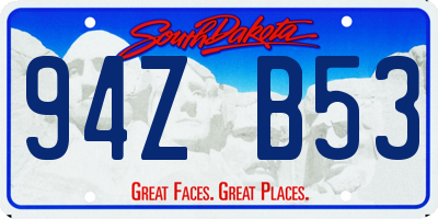 SD license plate 94ZB53