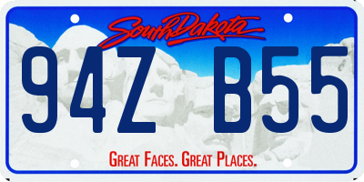 SD license plate 94ZB55