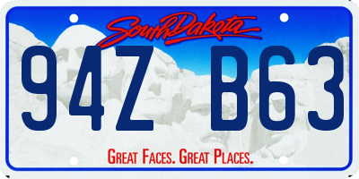 SD license plate 94ZB63