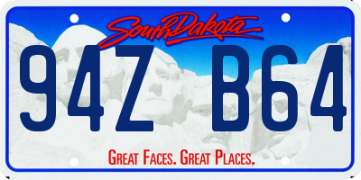 SD license plate 94ZB64