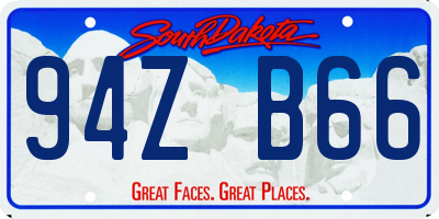 SD license plate 94ZB66