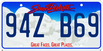 SD license plate 94ZB69