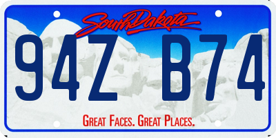 SD license plate 94ZB74