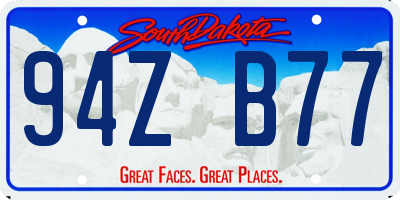 SD license plate 94ZB77