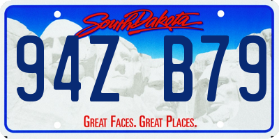 SD license plate 94ZB79