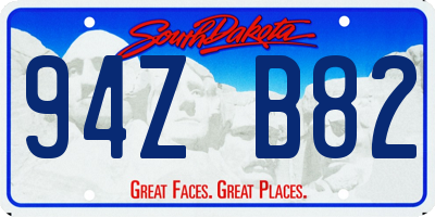 SD license plate 94ZB82