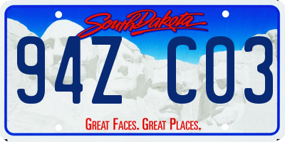 SD license plate 94ZC03