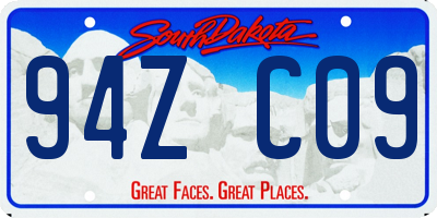 SD license plate 94ZC09